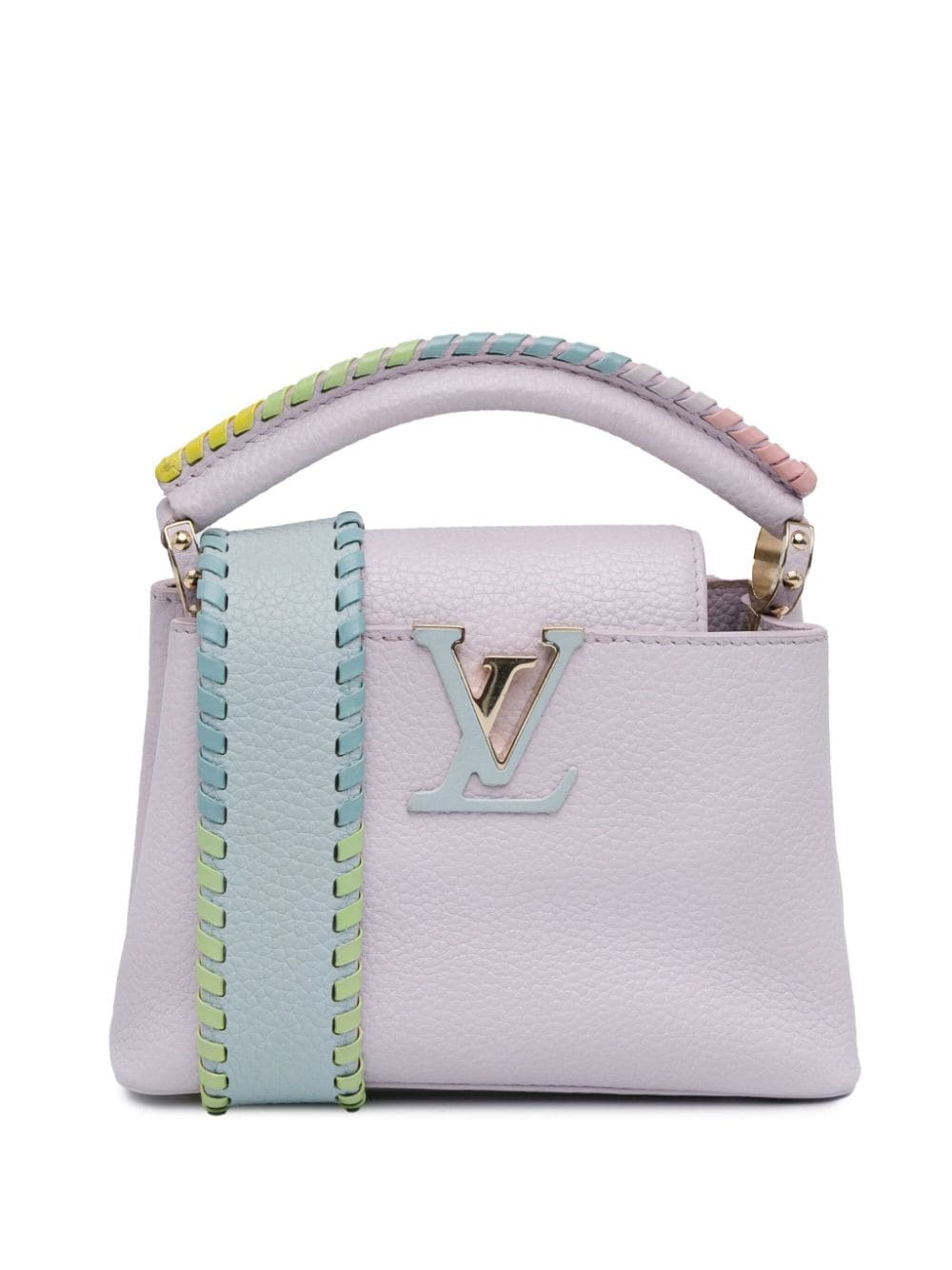 Louis Vuitton Pre-Owned 2021 Taurillon Capucines Mini Rainbow Wisteria handbag - Purple von Louis Vuitton Pre-Owned