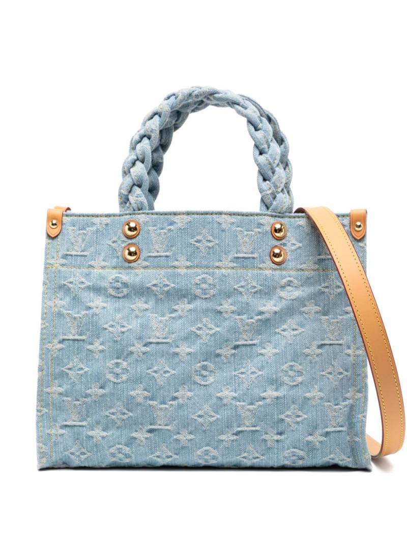 Louis Vuitton Pre-Owned denim 2 way tote bag - Blue von Louis Vuitton Pre-Owned