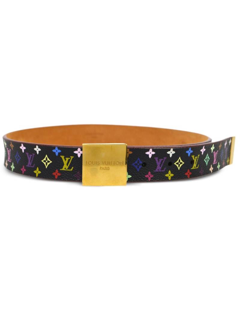 Louis Vuitton Pre-Owned x Takashi Murakami 2003 monogram-print belt - Black von Louis Vuitton Pre-Owned