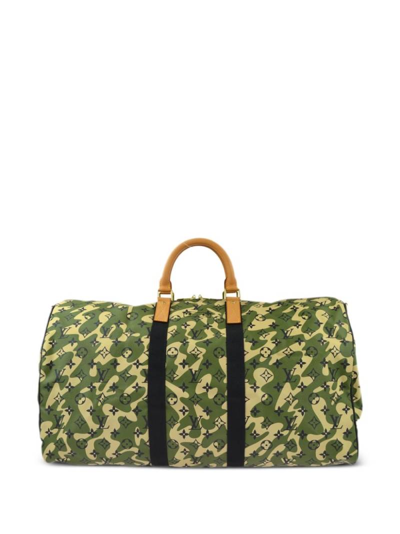 Louis Vuitton Pre-Owned x Takashi Murakami 2008 Keepall 55 Bandoulière travel bag - Green von Louis Vuitton Pre-Owned