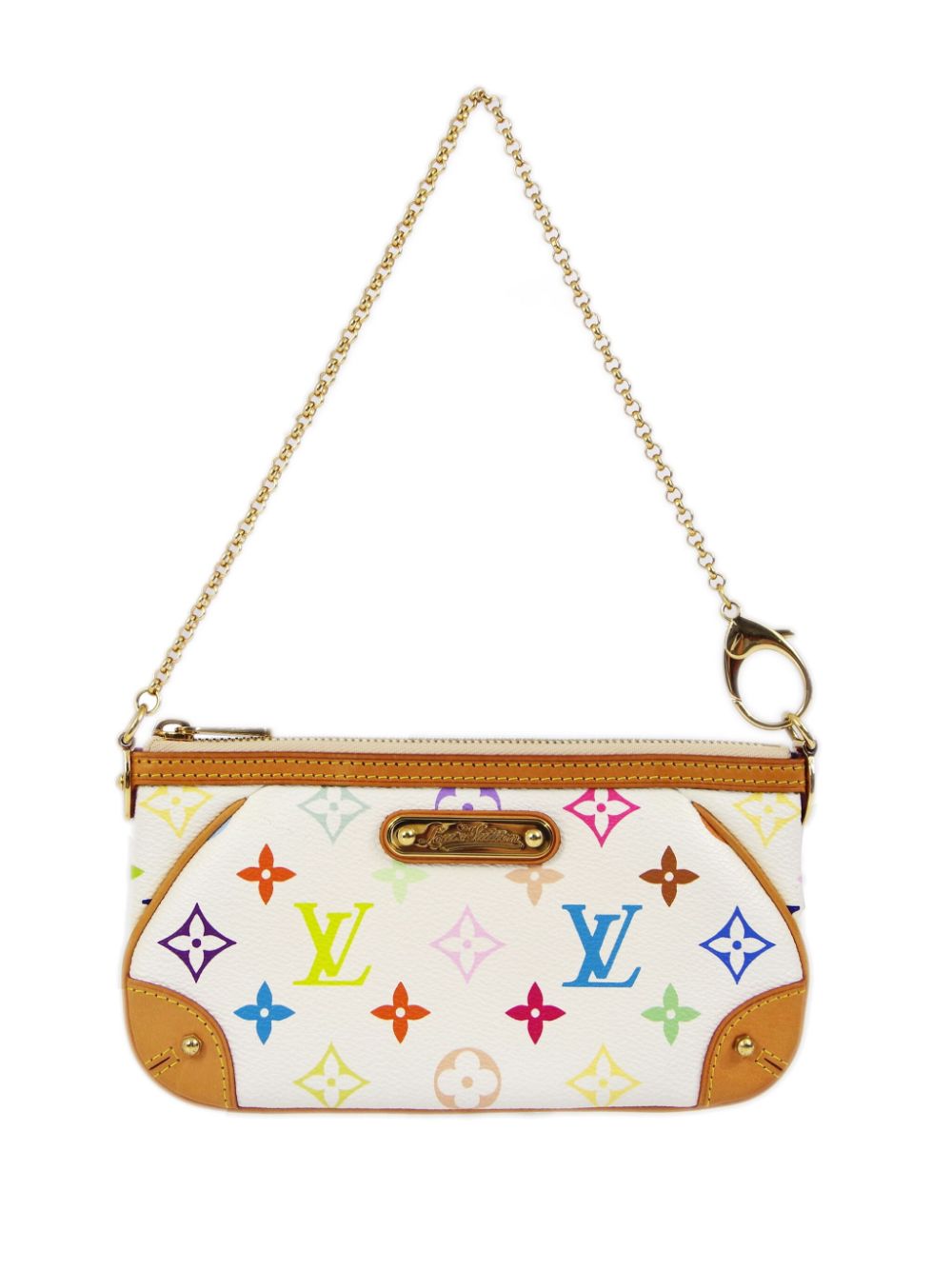 Louis Vuitton Pre-Owned x Takashi Murakami 2008 Pochette Milla MM clutch bag - White von Louis Vuitton Pre-Owned