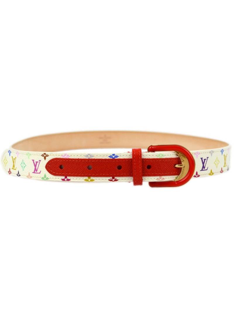 Louis Vuitton Pre-Owned x Takashi Murakami 2012 monogram-print belt - White von Louis Vuitton Pre-Owned