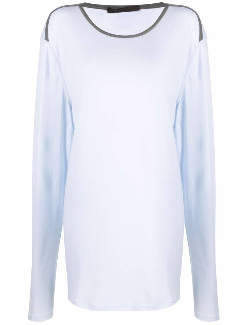 Louis Vuitton Pre-Owned 2000s drop shoulders long-sleeved top - Blue von Louis Vuitton Pre-Owned