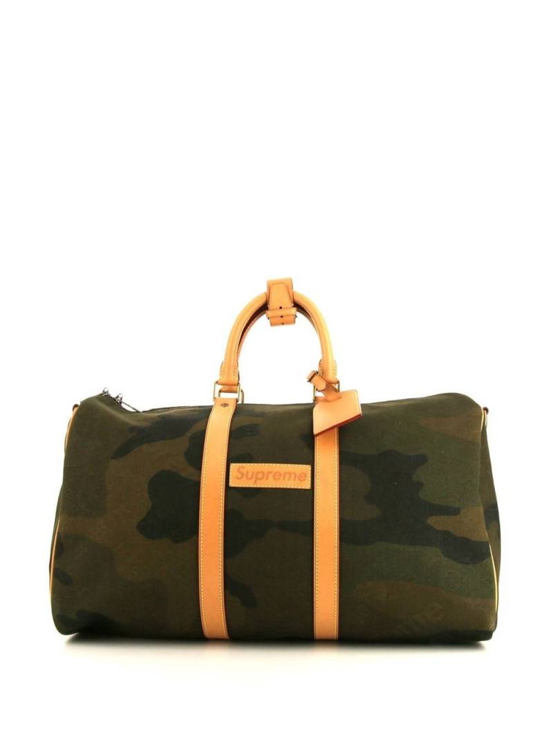 Louis Vuitton Pre-Owned x Supreme 2017 Keepall 45 travel bag - Green von Louis Vuitton Pre-Owned