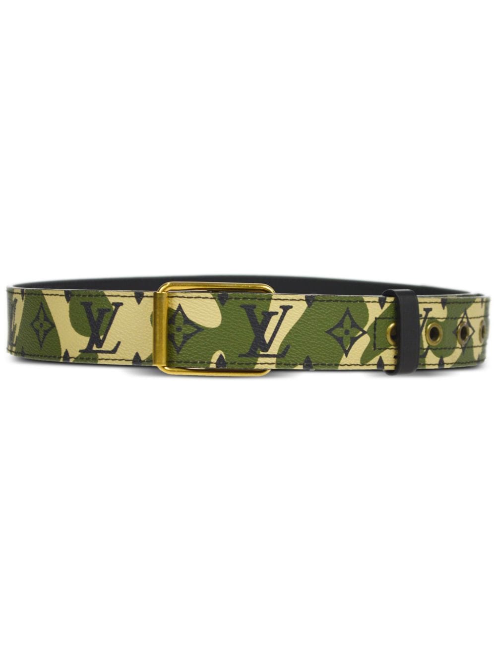 Louis Vuitton Pre-Owned x Takashi Murakami 2008 Monogramouflage canvas belt - Green von Louis Vuitton Pre-Owned