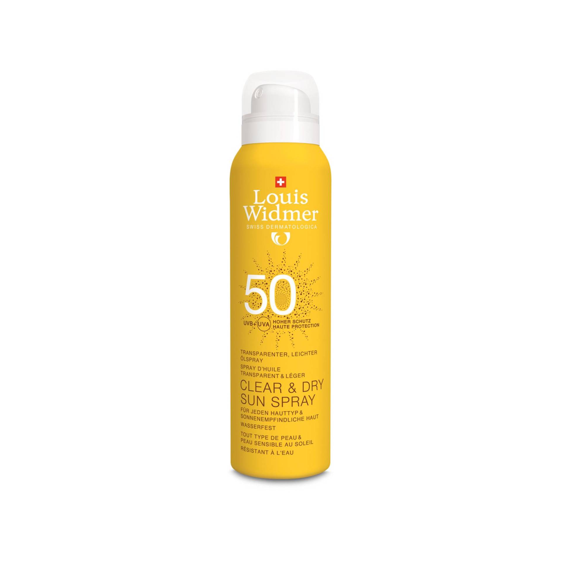 Clear & Dry Sun Spray Spf 50 Damen  200ml von Louis Widmer