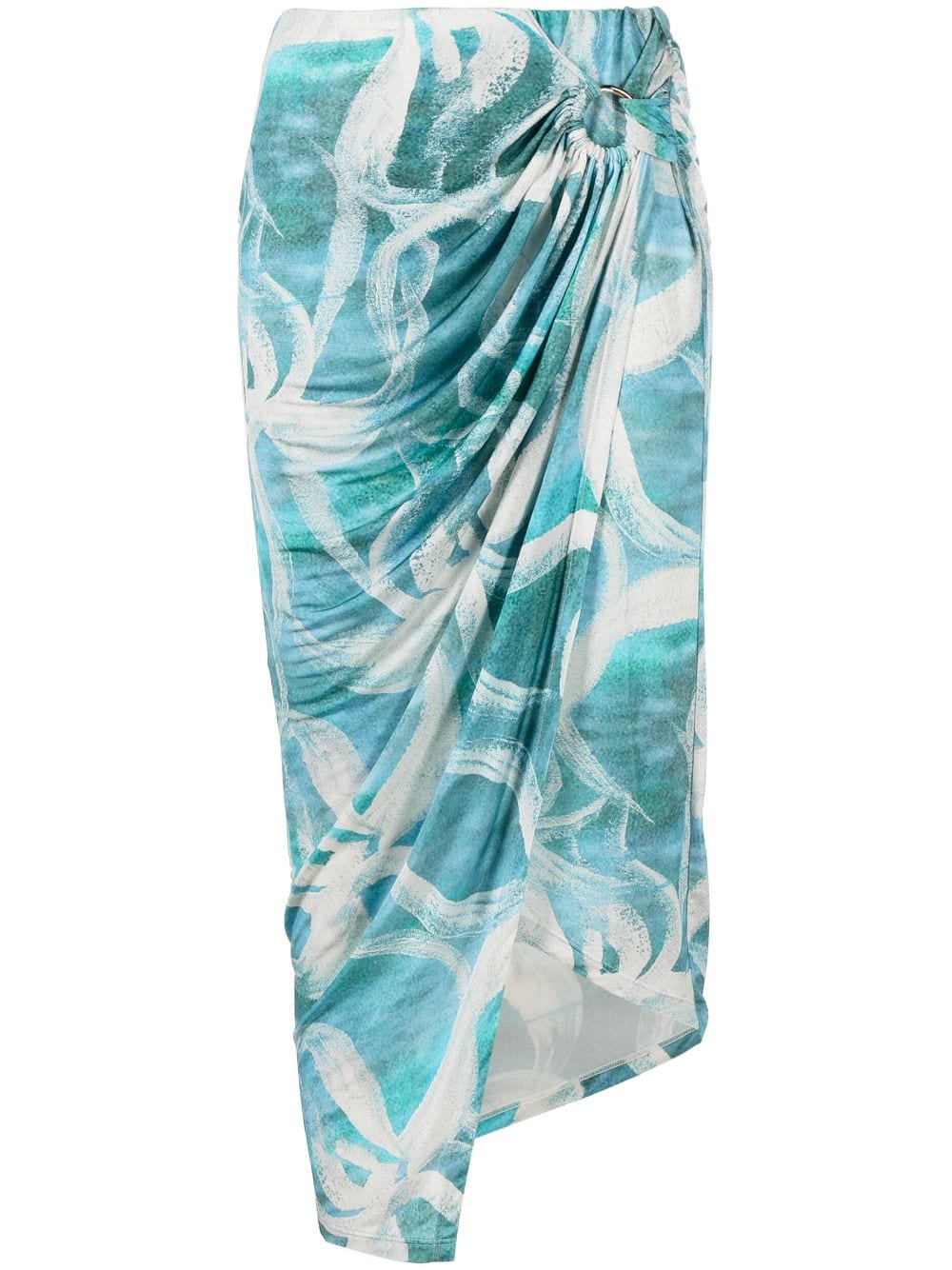 Louisa Ballou asymmetric midi skirt - Blue von Louisa Ballou