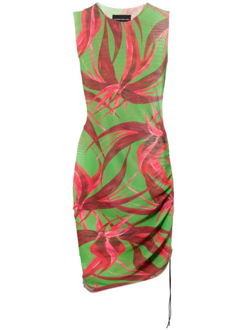 Louisa Ballou botanical-print asymmetric dress - Green von Louisa Ballou