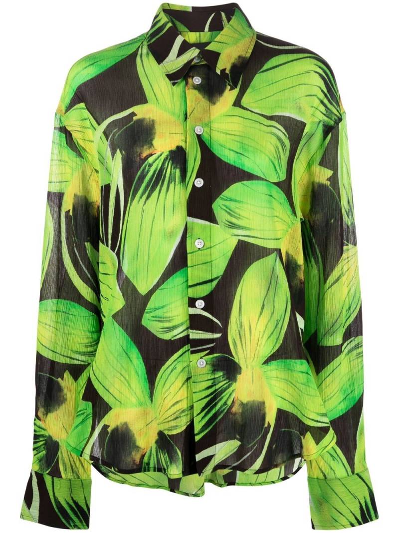 Louisa Ballou floral-print long-sleeve shirt - Black von Louisa Ballou