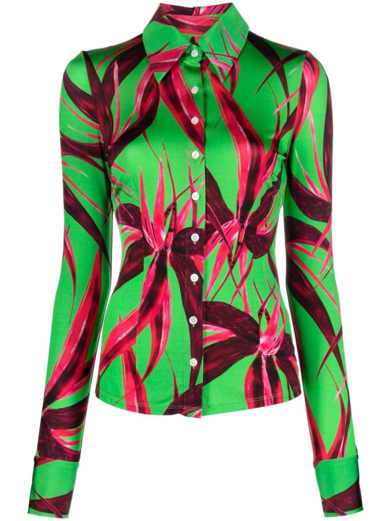 Louisa Ballou floral-print long-sleeve shirt - Green von Louisa Ballou