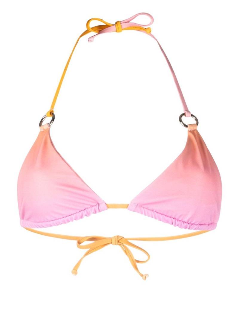 Louisa Ballou ombré triangle bikini top - Pink von Louisa Ballou