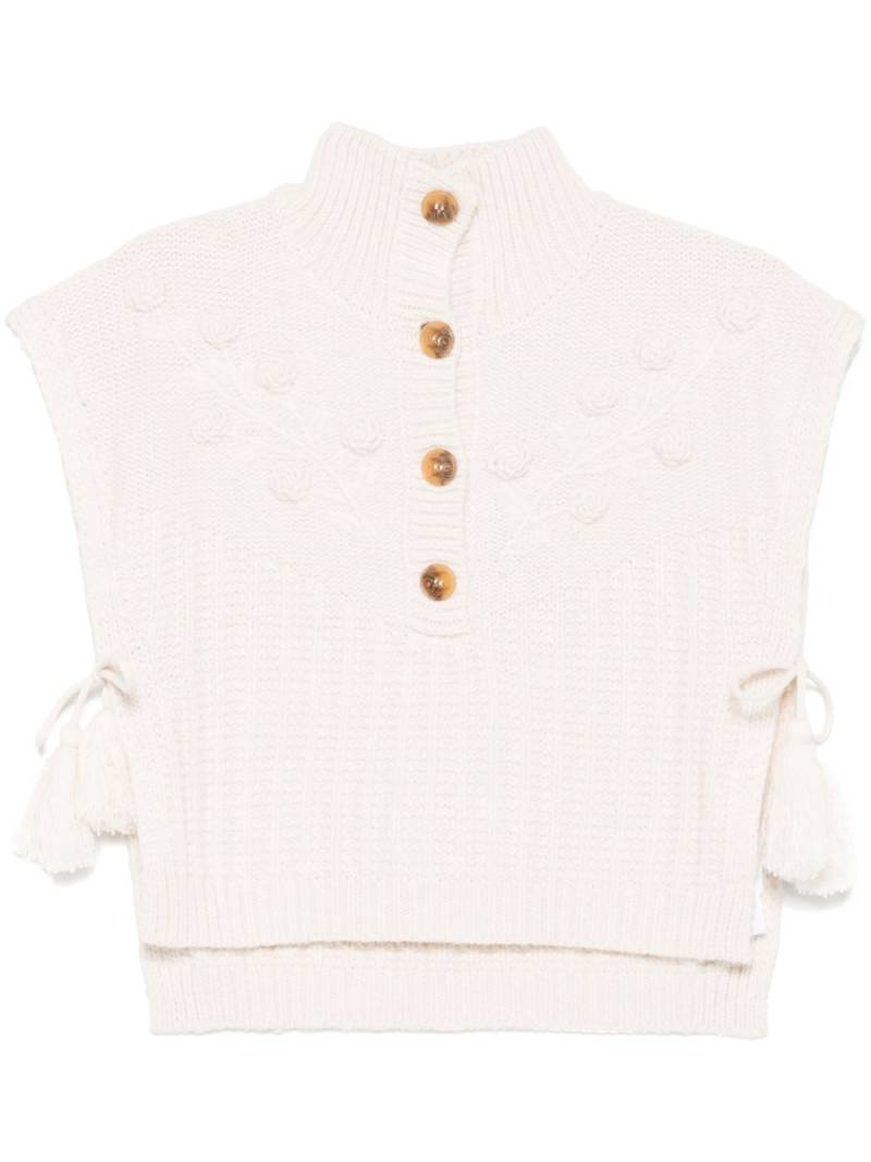 Louise Misha Song knitted top - Neutrals von Louise Misha