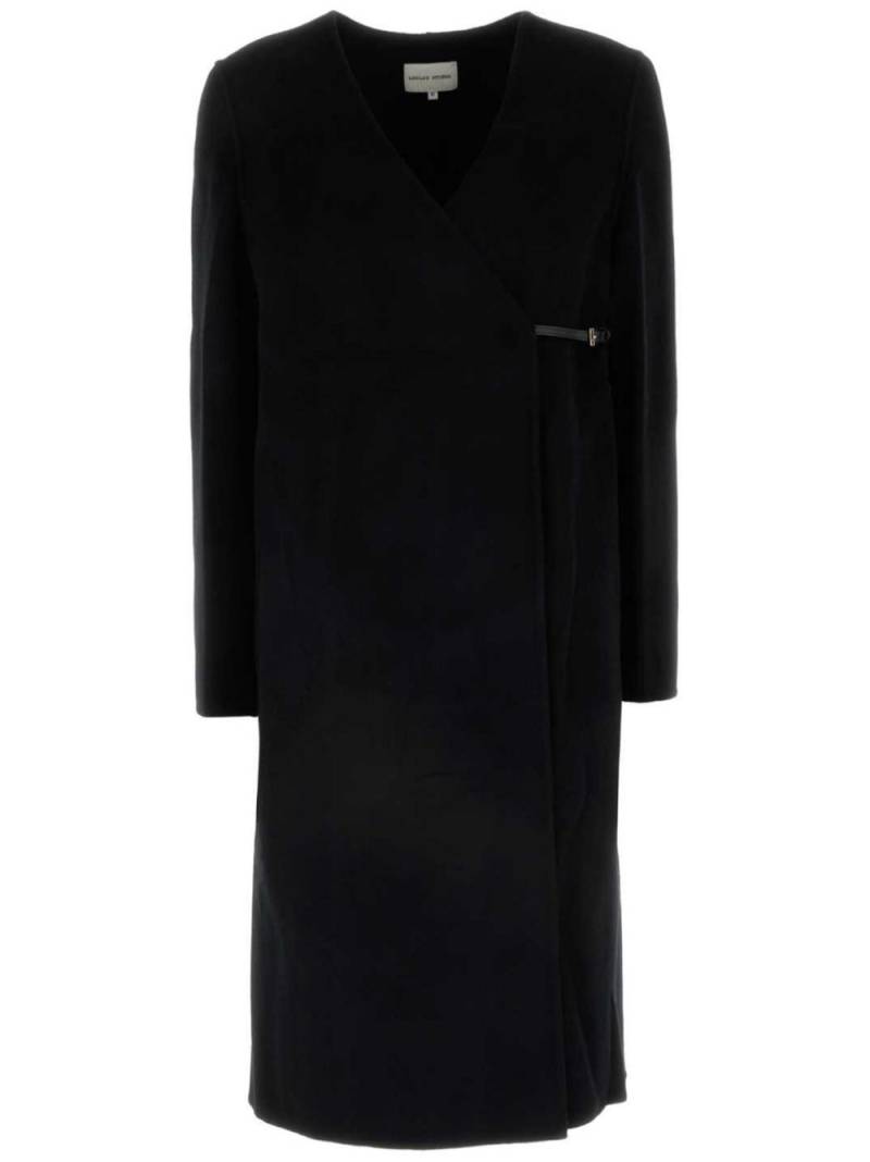 Loulou Studio Banie wrap coat - Black von Loulou Studio