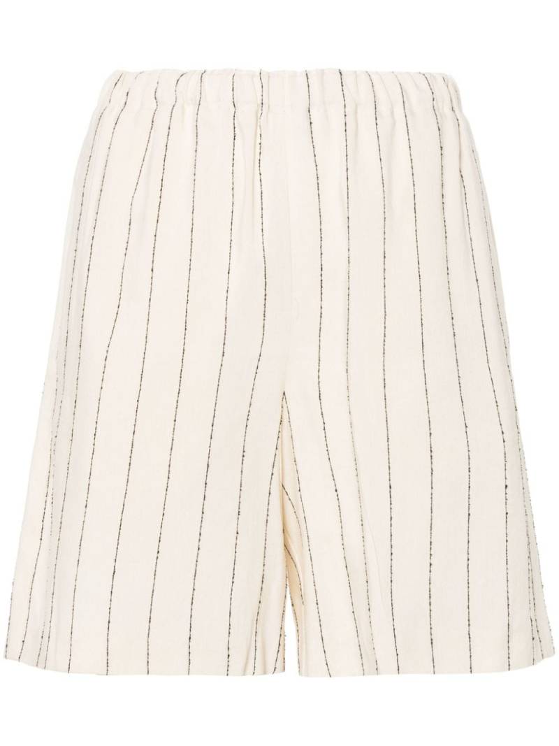 Loulou Studio Hada striped shorts - Neutrals von Loulou Studio