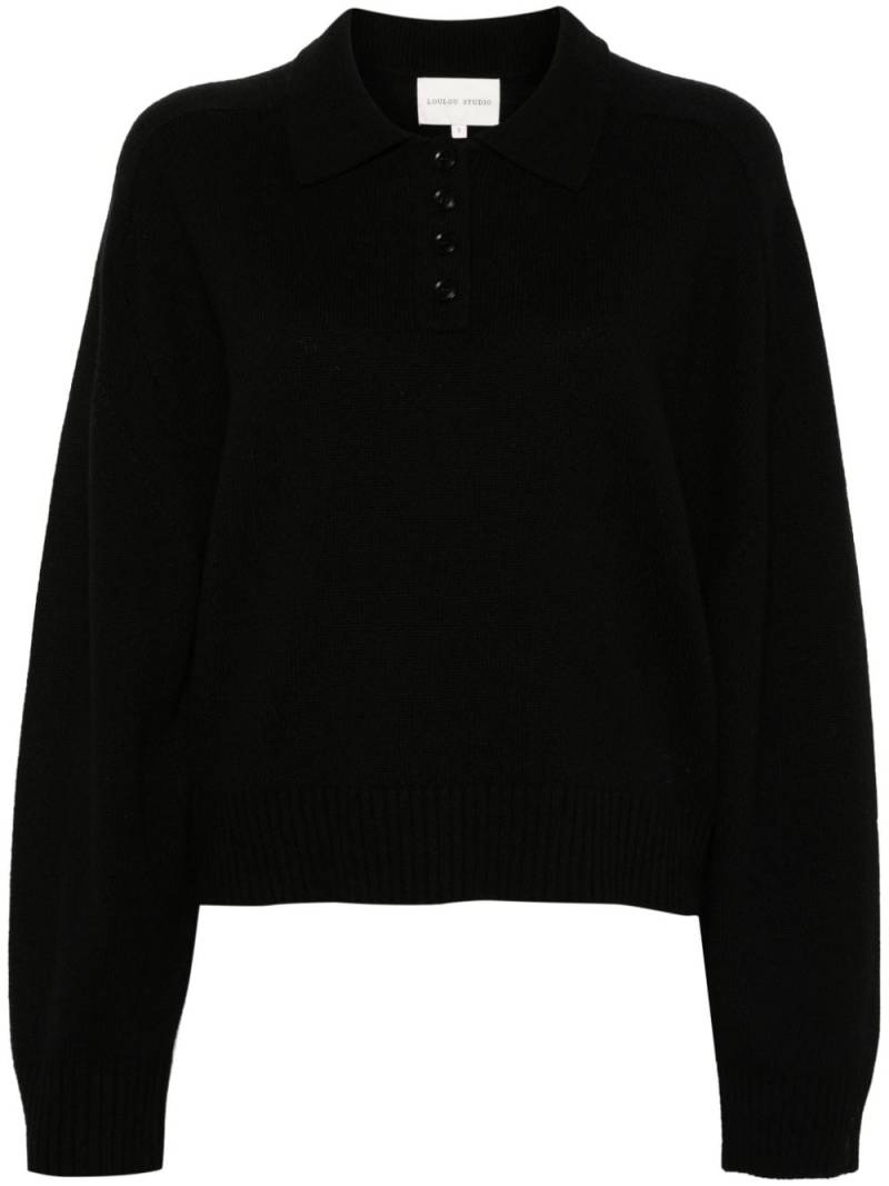 Loulou Studio Homere polo sweater - Black von Loulou Studio