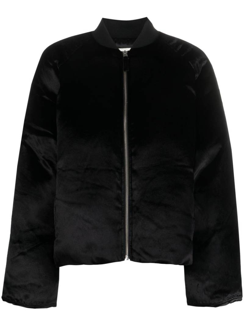 Loulou Studio Lafu velvet bomber jacket - Black von Loulou Studio