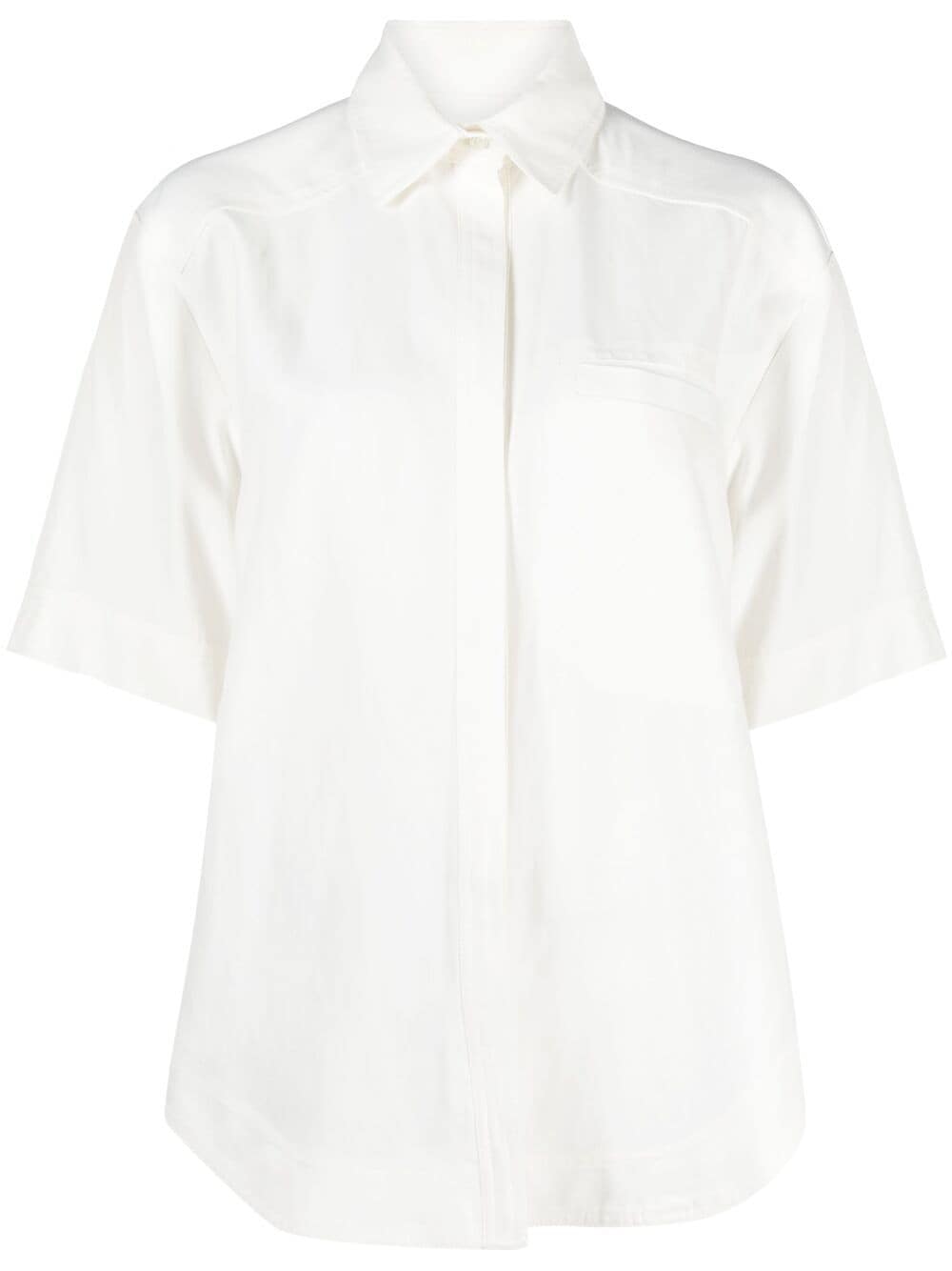 Loulou Studio Moheli short sleeve shirt - White von Loulou Studio