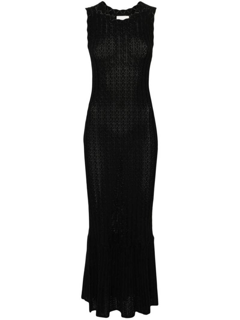 Loulou Studio Molino open-knit maxi dress - Black von Loulou Studio