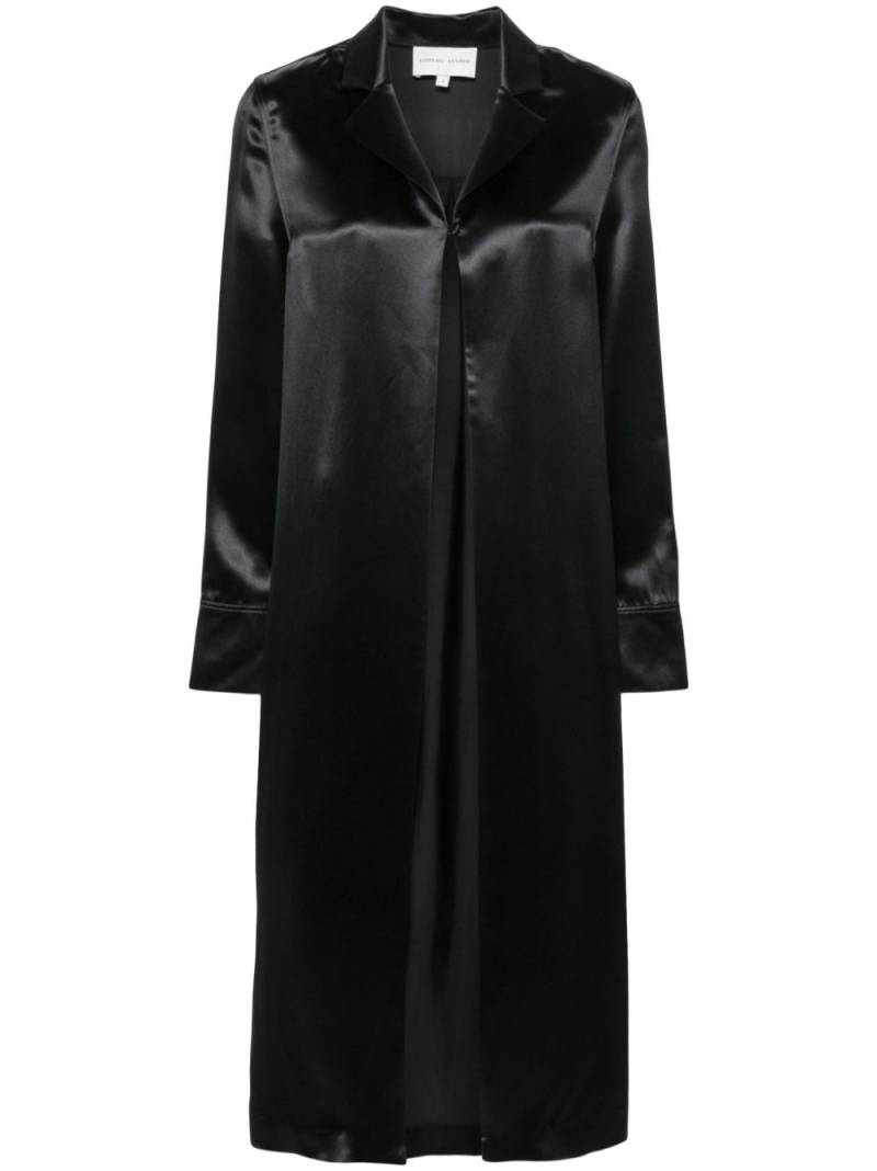 Loulou Studio Oyat long-length satin shirt - Black von Loulou Studio