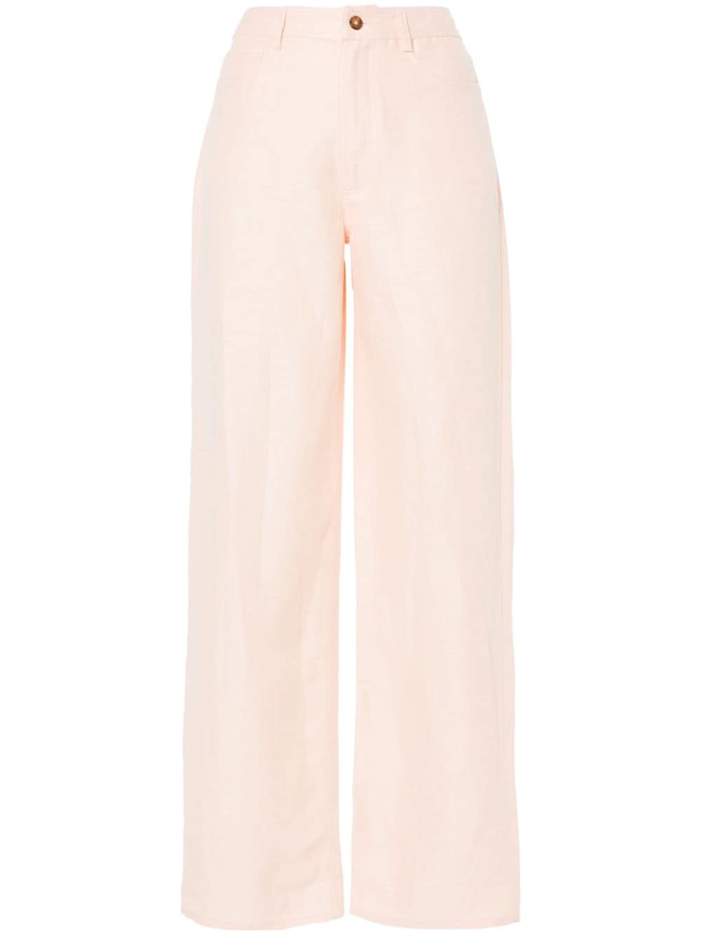 Loulou Studio Peran slub straight trousers - Pink von Loulou Studio