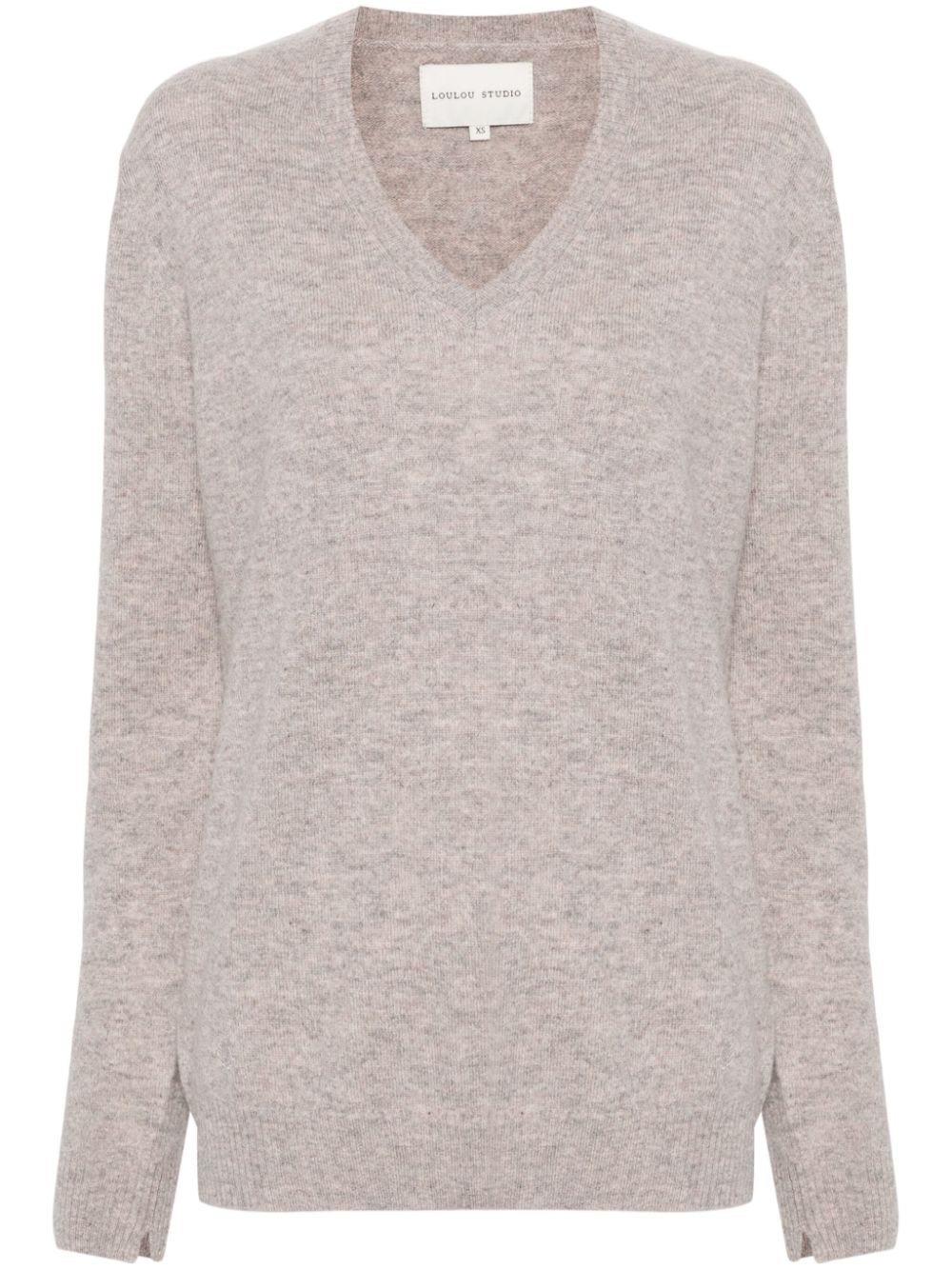 Loulou Studio Serafini V-neck cashmere jumper - Neutrals von Loulou Studio