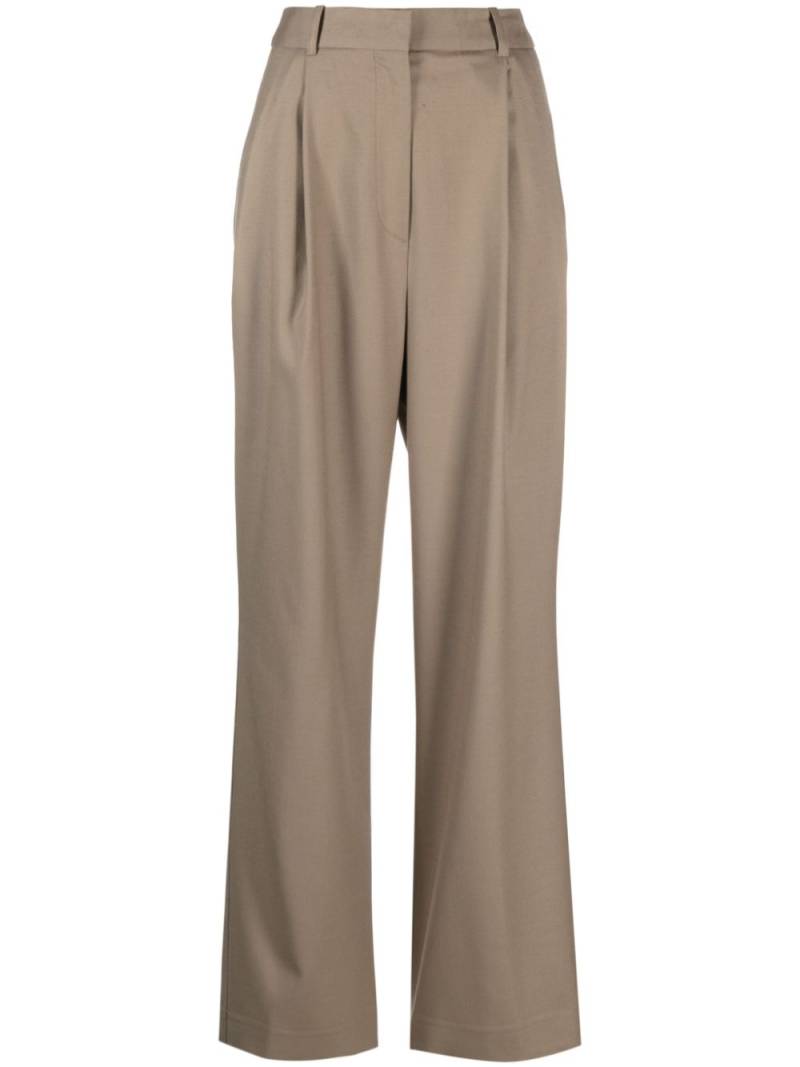 Loulou Studio Solo wide-leg virgin wool trousers - Neutrals von Loulou Studio