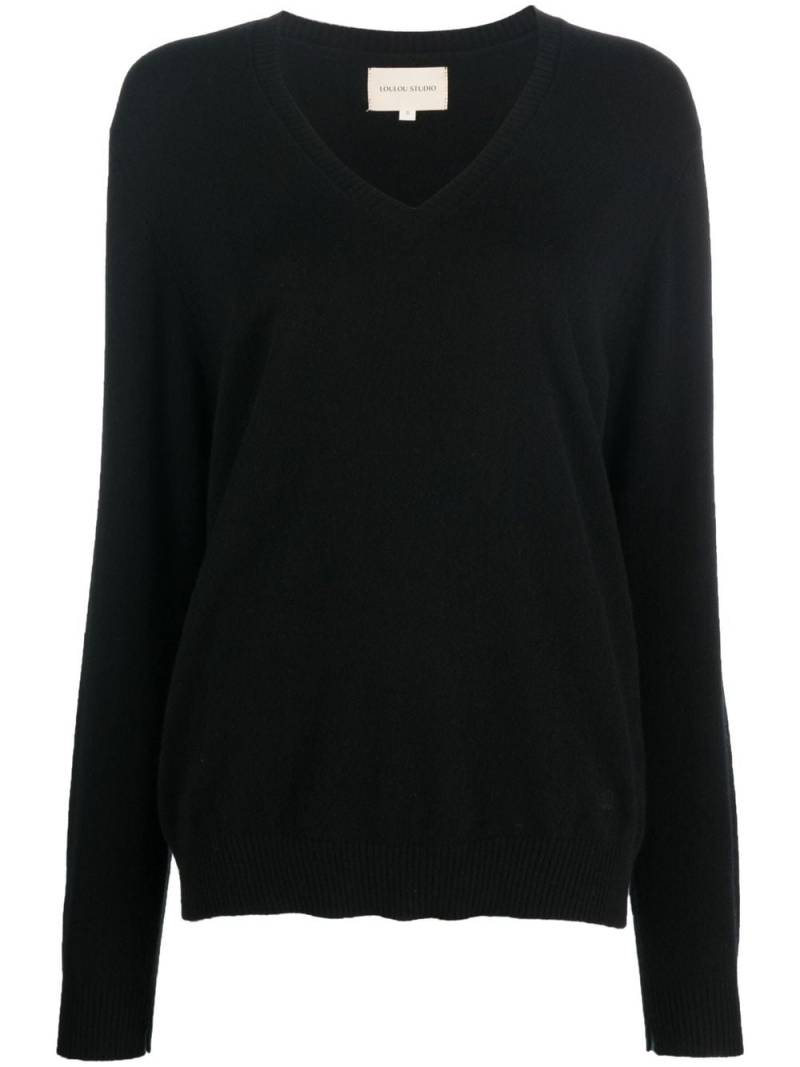 Loulou Studio V-neck cashmere sweater - Black von Loulou Studio