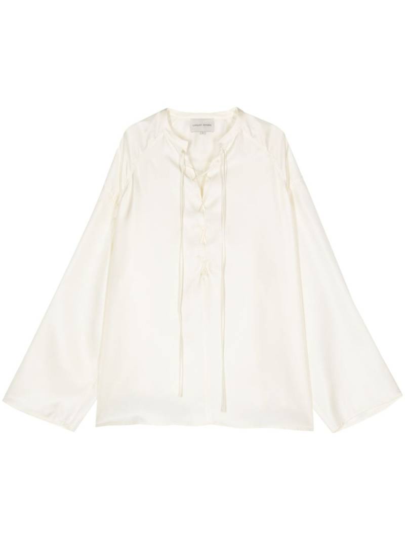 Loulou Studio Zamia silk faille blouse - Neutrals von Loulou Studio