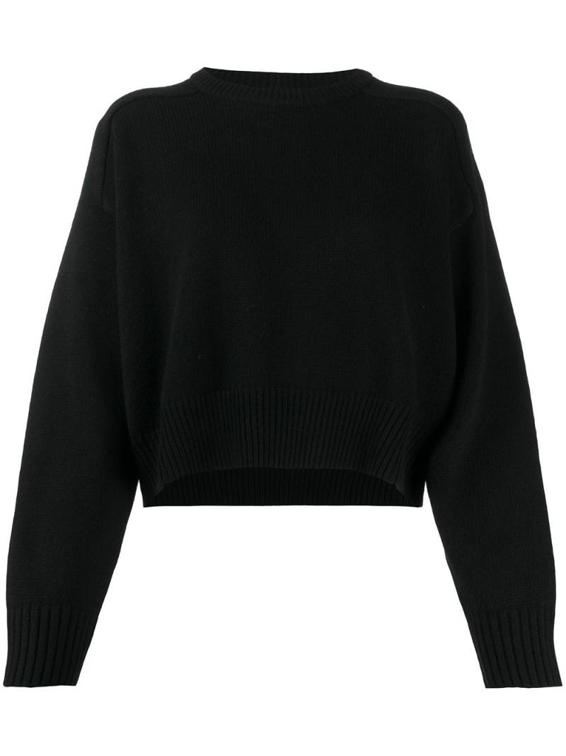 Loulou Studio cropped knit jumper - Black von Loulou Studio