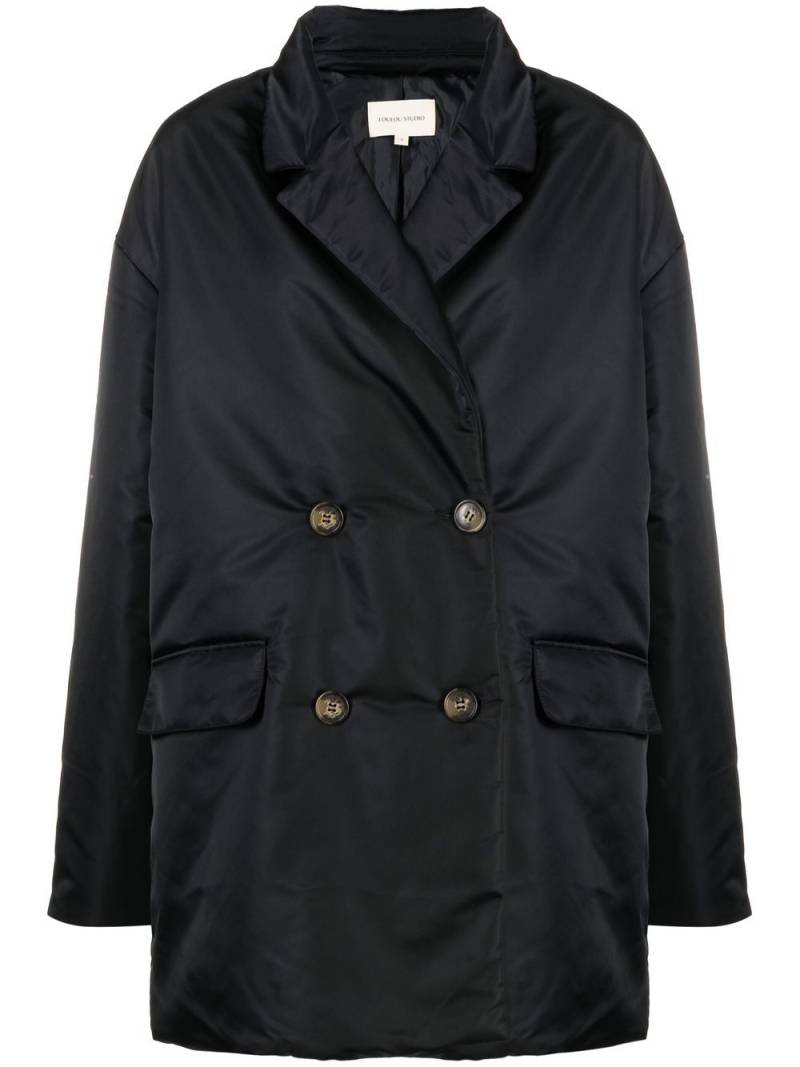 Loulou Studio double-breasted coat - Black von Loulou Studio