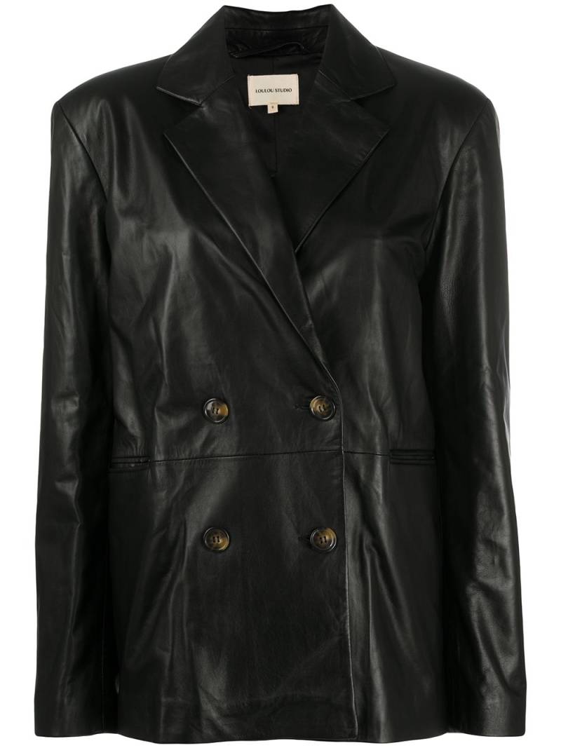 Loulou Studio double-breasted lambskin jacket - Black von Loulou Studio