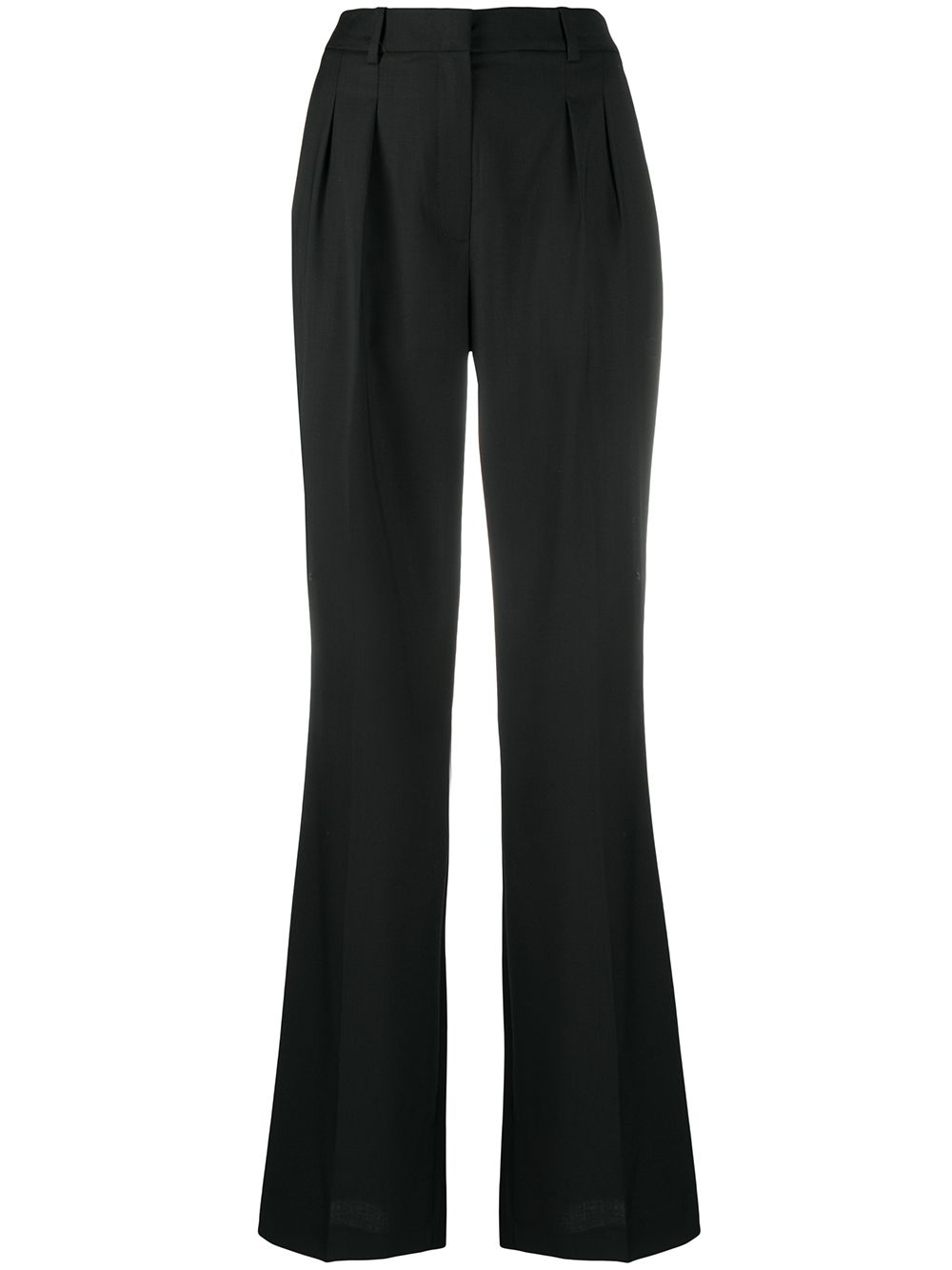 Loulou Studio flared wool trousers - Black von Loulou Studio