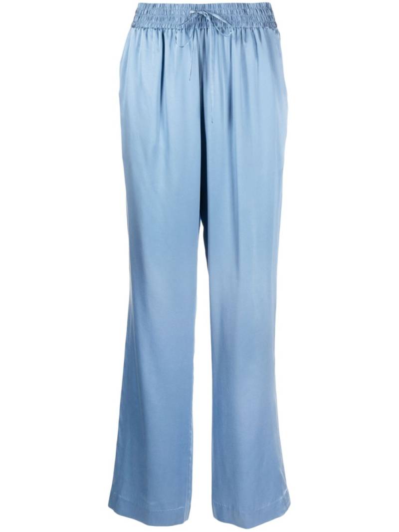 Loulou Studio high-waisted silk pants - Blue von Loulou Studio