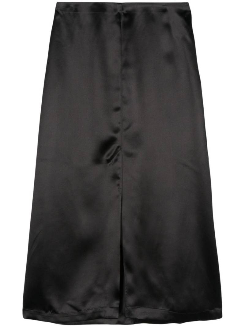 Loulou Studio satin midi skirt - Black von Loulou Studio