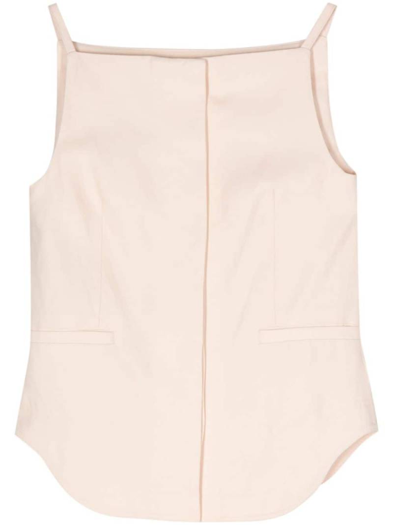 Loulou Studio twill square-neck top - Pink von Loulou Studio