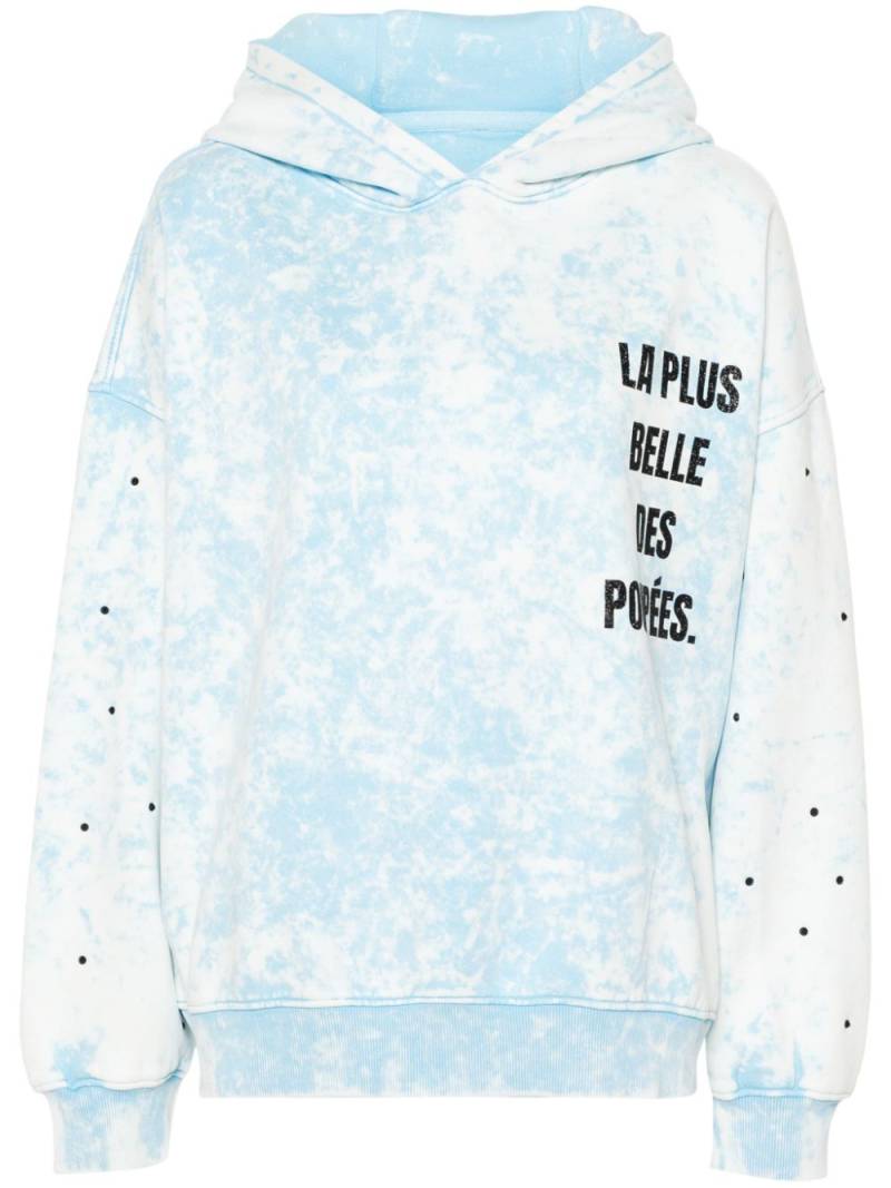 Loulou bleached cotton hoodie - Blue von Loulou