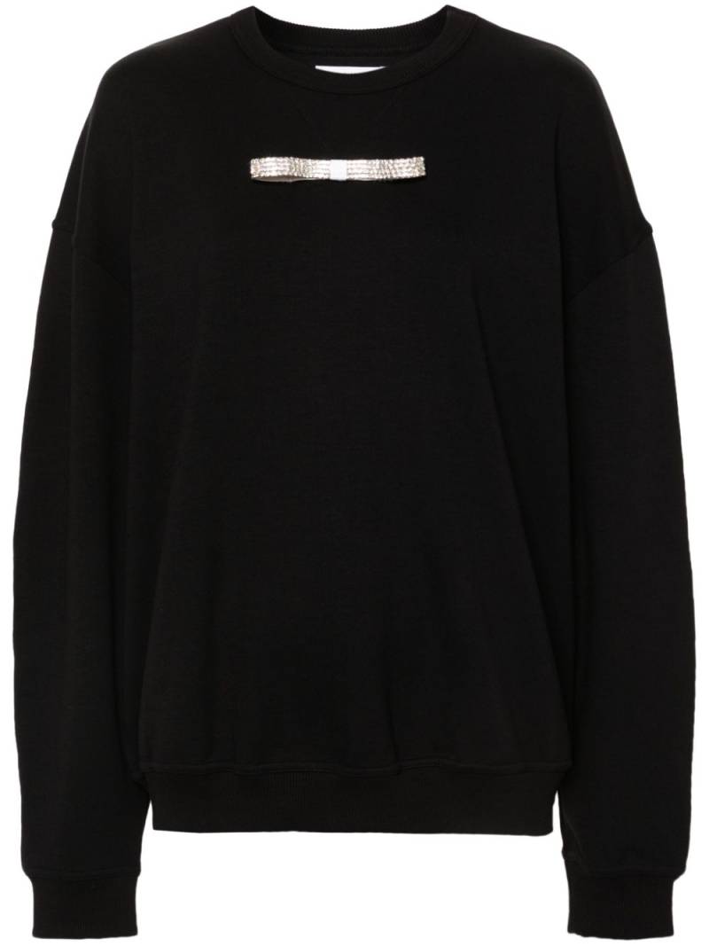 Loulou bow-embellished sweatshirt - Black von Loulou