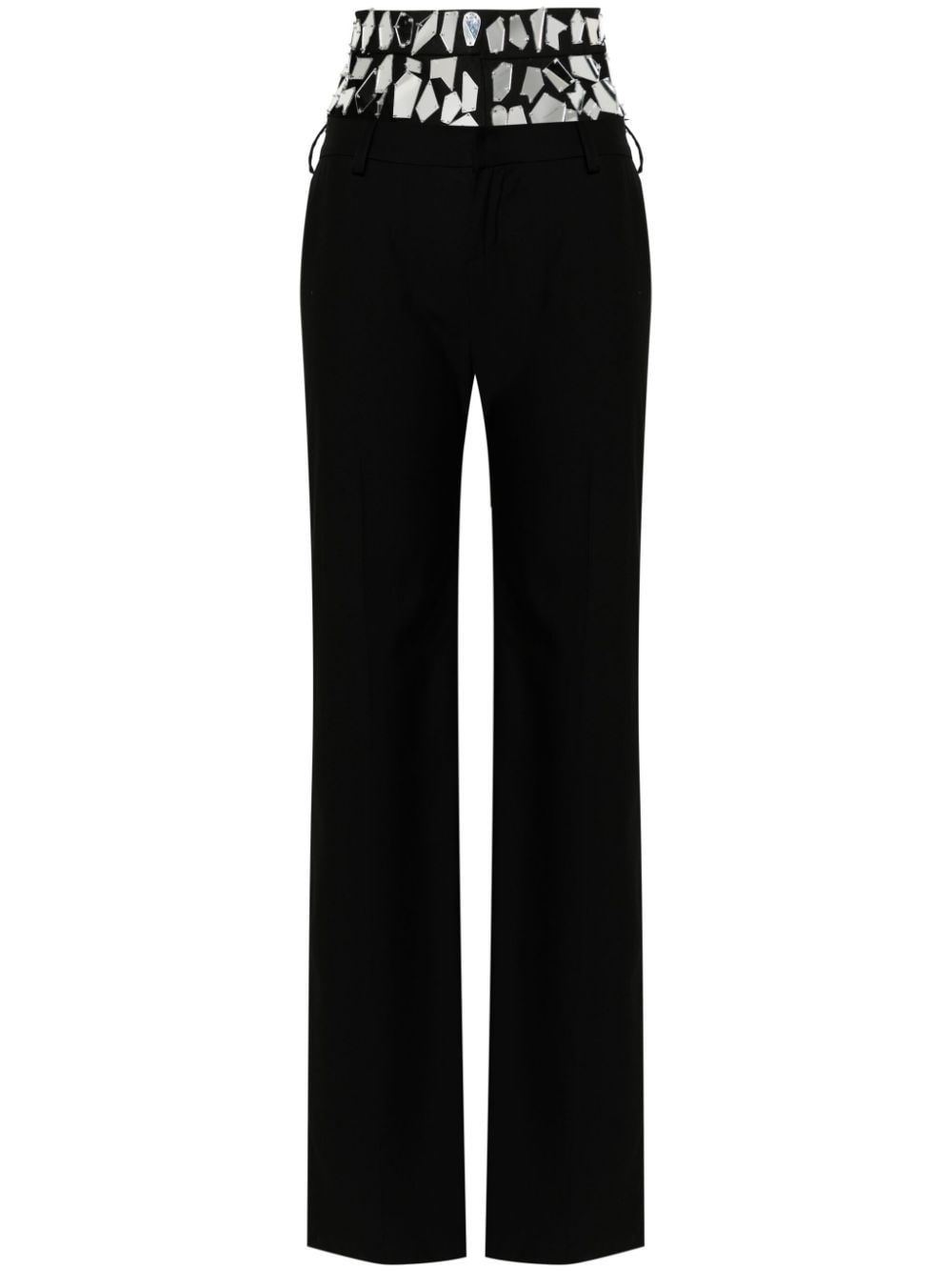 Loulou double-waist tailored trousers - Black von Loulou