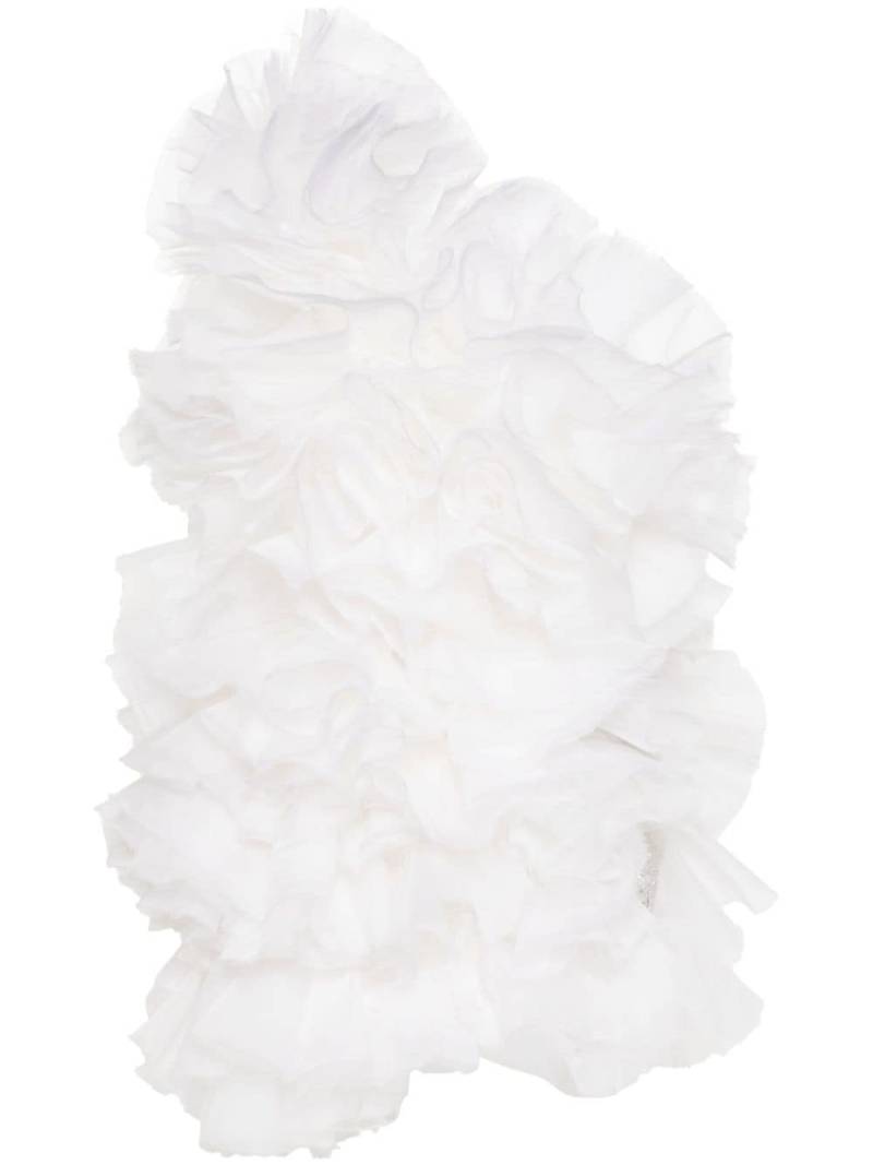 Loulou one-shoulder ruffled minidress - White von Loulou