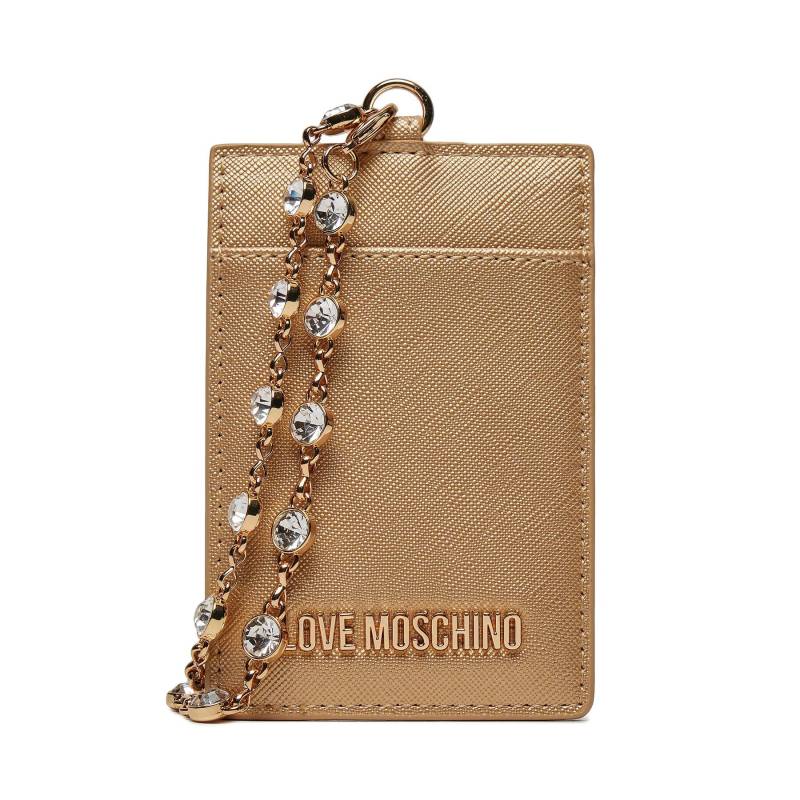 Kreditkartenetui LOVE MOSCHINO JC5853PP4IK2390A Goldfarben von Love Moschino