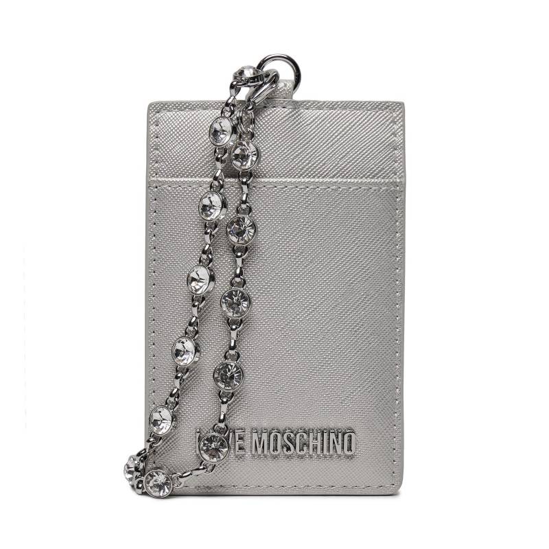 Kreditkartenetui LOVE MOSCHINO JC5853PP4IK2390B Silberfarben von Love Moschino