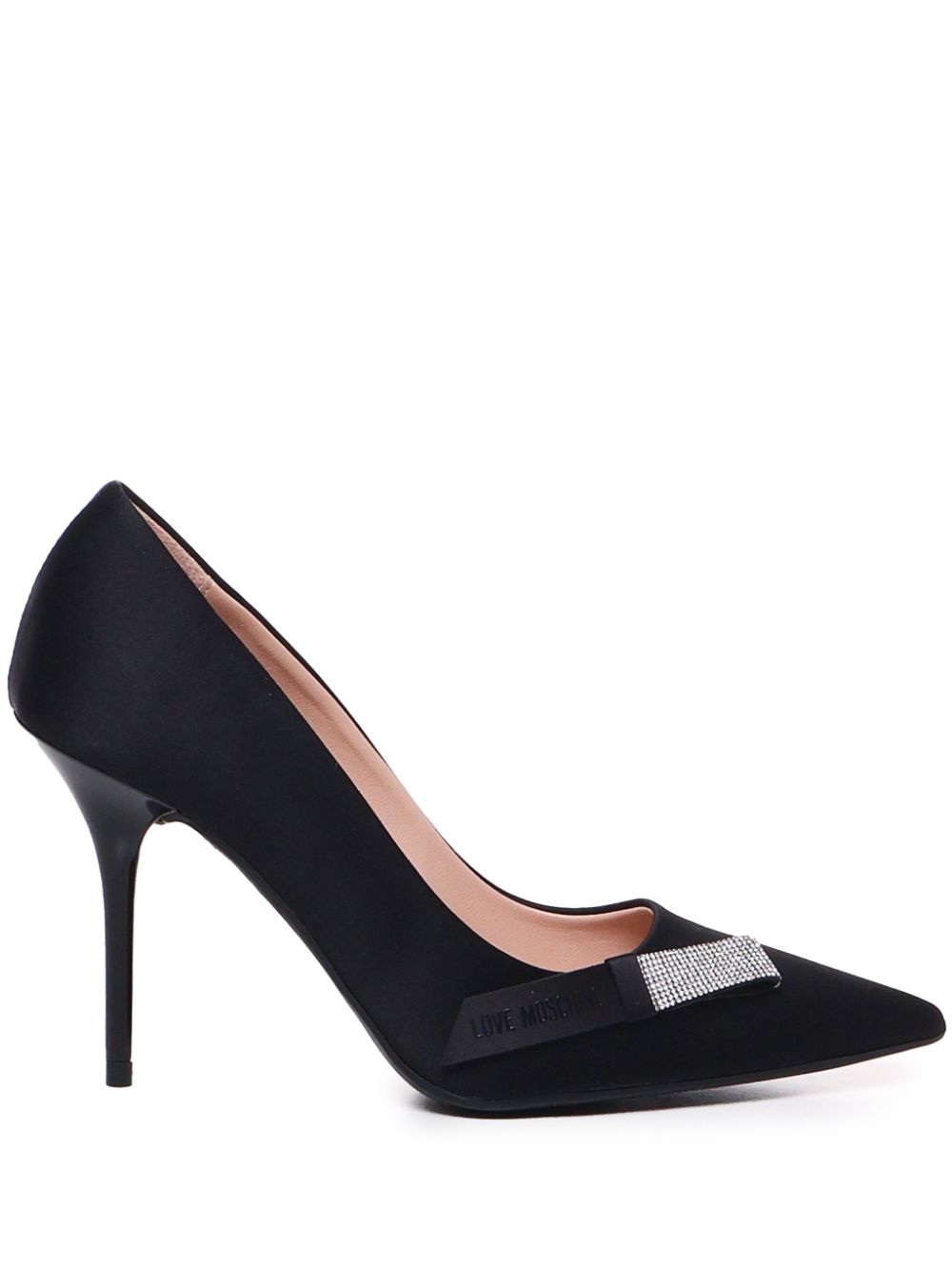 Love Moschino 100mm bow-detail pumps - Black von Love Moschino