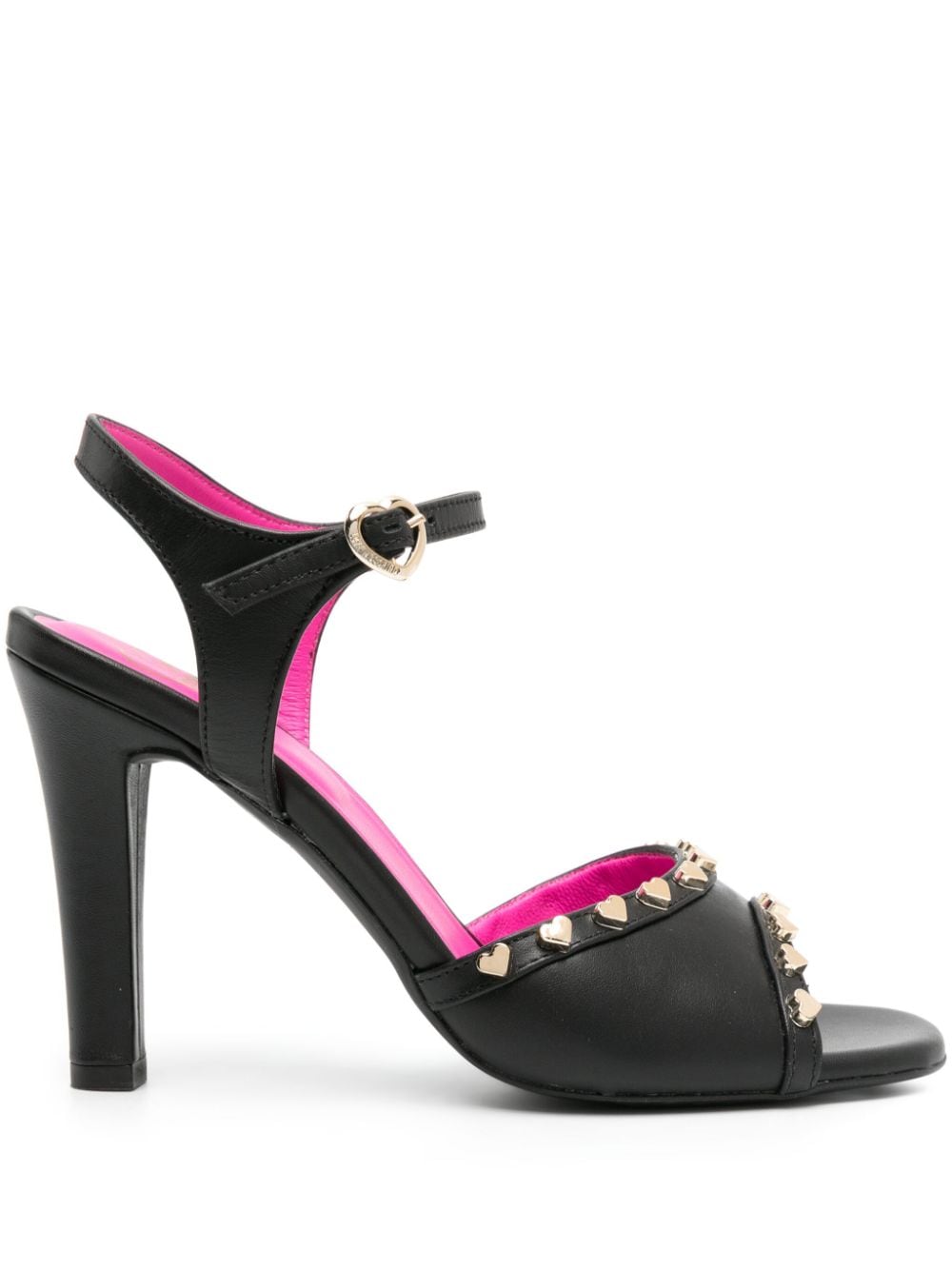 Love Moschino 105mm leather sandals - Black von Love Moschino