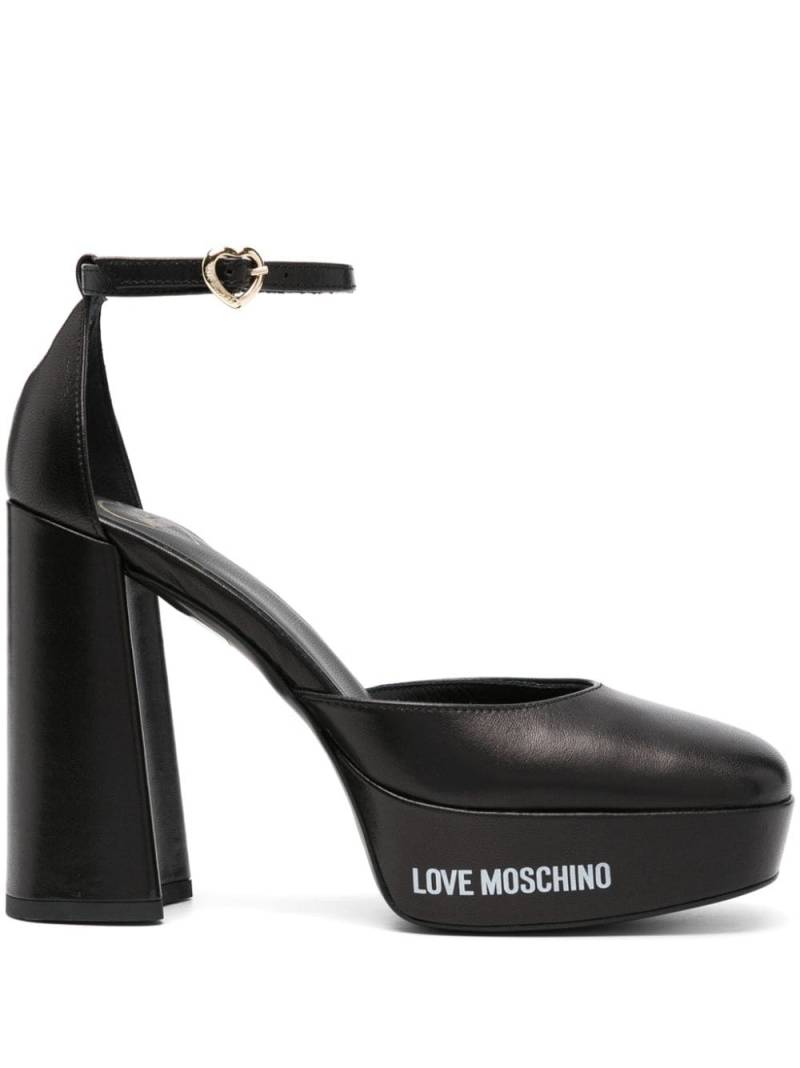 Love Moschino 120mm logo-print pumps - Black von Love Moschino