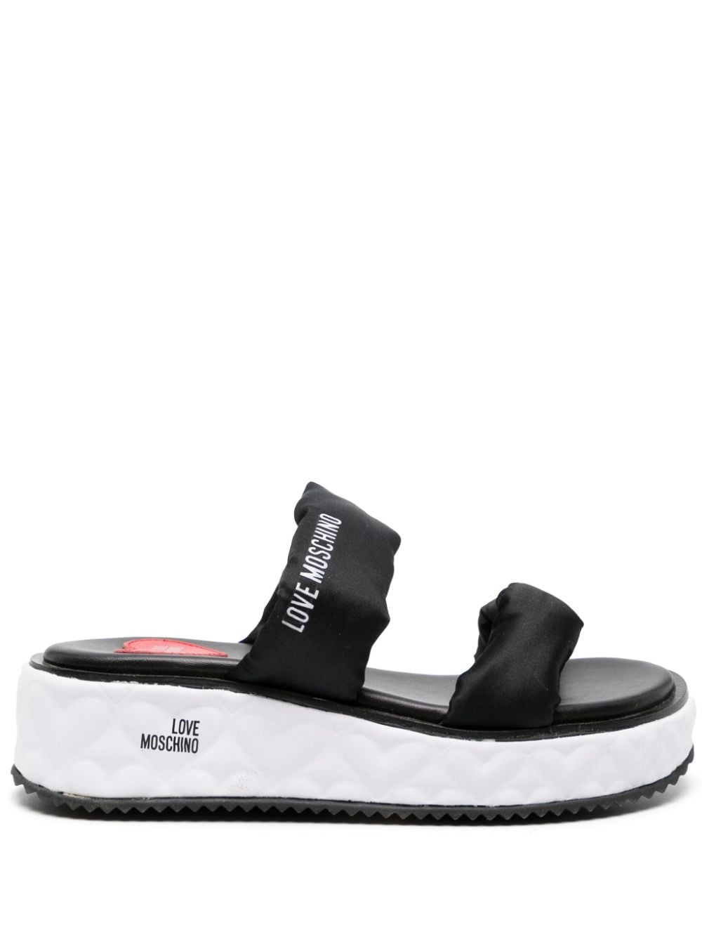 Love Moschino 55mm strappy wedge sandals - Black von Love Moschino