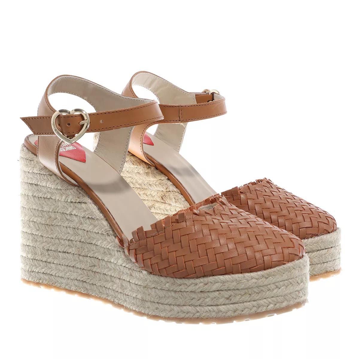 Love Moschino Espadrilles - Scarpad Zeppa110 Intreccio - Gr. 36 (EU) - in Braun - für Damen von Love Moschino