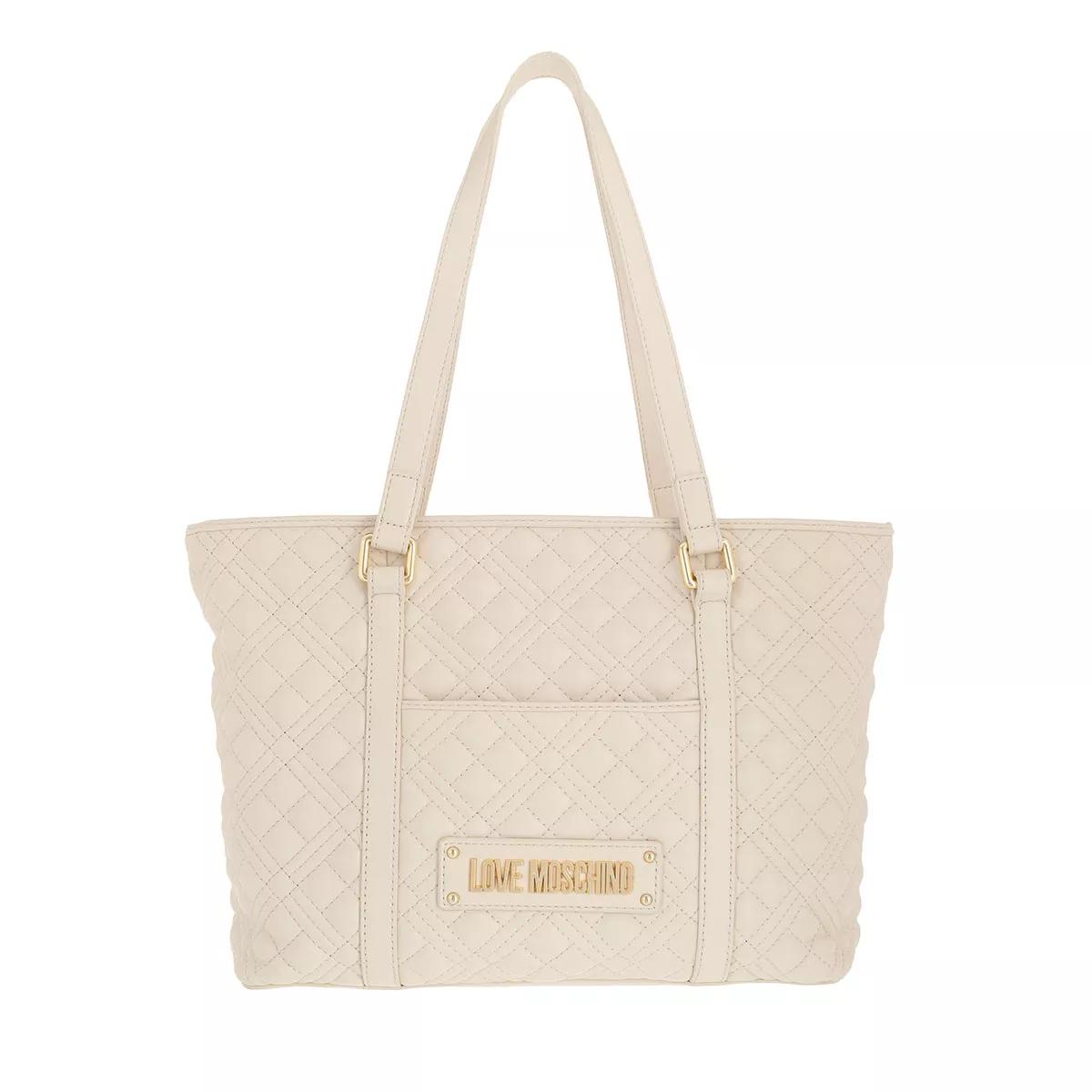 Love Moschino Henkeltasche - Borsa Quilted Pu - Gr. unisize - in Creme - für Damen von Love Moschino