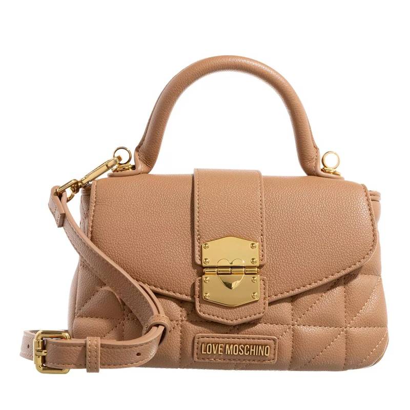 Love Moschino Handtasche - Click Heart - Gr. unisize - in Braun - für Damen von Love Moschino