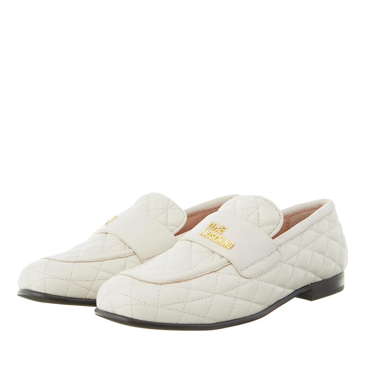 Love Moschino Loafer - New Flat Love Scarpa Donna - Gr. 35 (EU) - in Creme - für Damen von Love Moschino