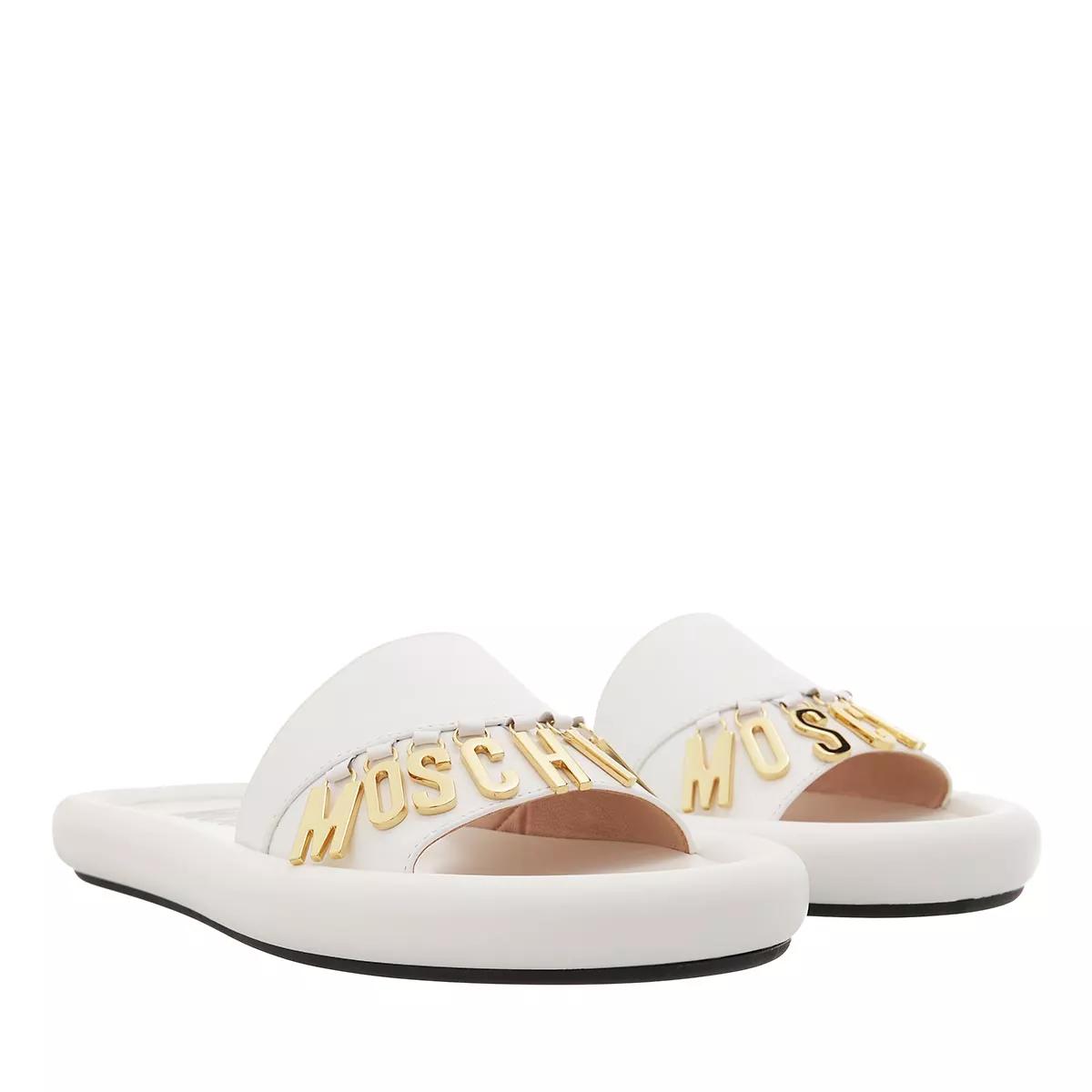 Moschino Slipper & Pantoletten - Sabot D Imbottito30 Vitello - Gr. 39 (EU) - in Weiß - für Damen von Moschino